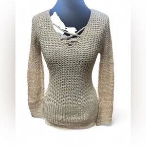 Y2K lace up shimmer knit fairy top early 2000s NWT layering whimsigoth grunge